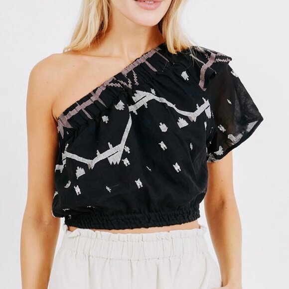 MIRTH Paros Crop One Shoulder Top - Picture 6 of 14